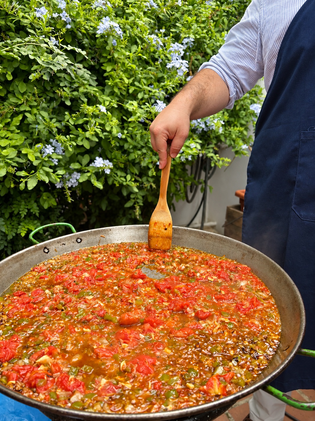 Preparando el arroz